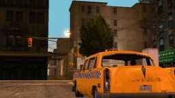 Toni Cipriani in a Cabbie heading towards Salvatore Leone's Gentlemen's Club.