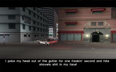 A scared Ken Rosenberg telling Tommy Vercetti that he is scared after the ambushed drug deal.