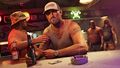 Jason and Cal drinking beer in bar and get disturbed