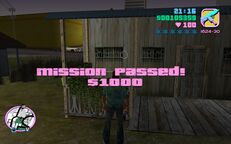 Mission passed screen.