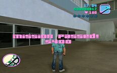 Mission passed screen.