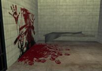 The inside of Kanbu's cell.