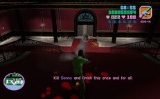 Tommy Vercetti and Sonny Forelli shooting each other.