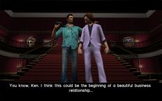 Tommy Vercetti telling Ken Rosenberg that 'this could be the start of a beautiful business relationship...'.