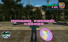 Mission passed screen.