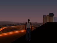 Sunset looming over Las Venturas.