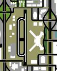The airport's layout and position as depicted on GTA San Andreas' in-game map.