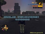 Mission passed screen.
