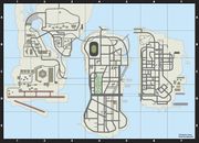 A map of Liberty City in GTA Liberty City Stories. Located behind the observatory the Upstate tunnel is visible.