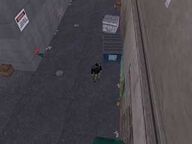 The alleyway where Claude is shot by Catalina during the opening cutscenes.