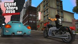 A pre-release screenshot of GTA Liberty City Stories, partially depicting The Dolls House.