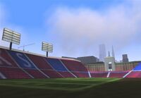 The stadium in GTA III as viewed from inside.