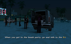 The beach party.