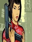 Artwork of Ling with her gun.