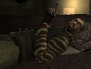 Jacob in GTA IV during "Shadow" with an alternate outfit that includes a zebra jacket and vest.
