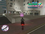 Tommy Vercetti about to meet the drug dealer.