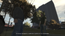 Patrick McReary explaining the situation to Niko Bellic.