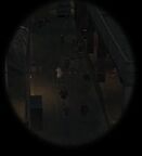 Niko Bellic watching Patrick McReary and the other drug dealers with a sniper rifle.