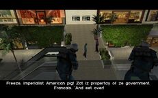 French SWAT operatives ambush the meeting between Tommy Vercetti and Pierre La Ponce.