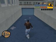 Claude running to Ray Machowski's garage in Newport.
