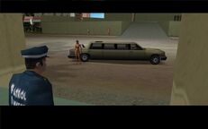 Candy Suxxx arriving at the penthouse in her limousine.