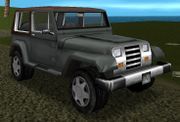 A Mesa Grande in GTA Vice City (Rear quarter view, without a top and with a rollbar).