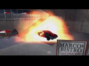 Mike Forelli's car exploding.