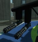 Two of the Annihilator's miniguns, GTA IV.