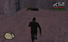 CJ retrieves the dossier from the dead target.