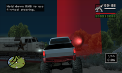Carl Johnson speeds through the planned course on his Monster.