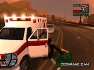 Toni Cipriani stealing the Ambulance containing the remains of Avery Carrington.