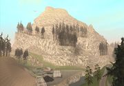 Magnificient view of Whetstone featuring the most popular landmark of the area, Mount Chiliad.