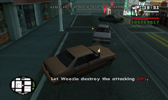 Wu Zi Mu shooting at pursuing Vietnamese gunmen whilst CJ drives back to the apartment