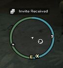 A multiplayer invite in single player.