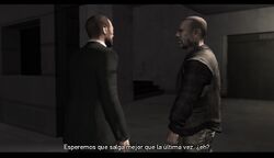 Niko meeting with Johnny Klebitz at the Libertonian.