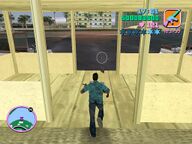 Tommy Vercetti about to collect the second briefcase.