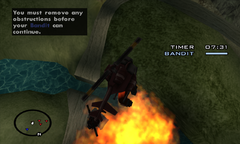 Carl Johnson destroys Berkley's Goblin.