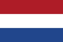 Flag of The Netherlands/Holland, a country in Europe.