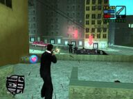Toni Cipriani killing hitmen during No Son of Mine in GTA Liberty City Stories.