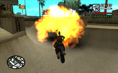 Freddy is killed as his bike explodes.
