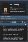 Receiving an e-mail via the PDA in the Nintendo DS version of GTA Chinatown Wars version.