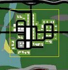 Palomino Creek layout and position as depicted on GTA San Andreas' in-game map.