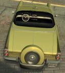 Rear, overhead view of a convertible Peyote in GTA IV with an additional continental kit at the rear.