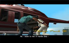 Tommy Vercetti and Lance Vance about to get into the Maverick.