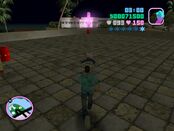 The thief just after being murdered.