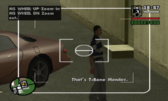 CJ takes a picture of T-Bone Mendez.