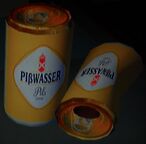 Pißwasser beer cans.