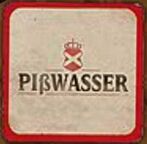 The Pißwasser logo on a coaster seen on the Rockstar Games Social Club website.