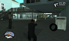 CJ and Cesar fight their way across the pier.