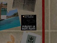 A poster inside the Johnson House.